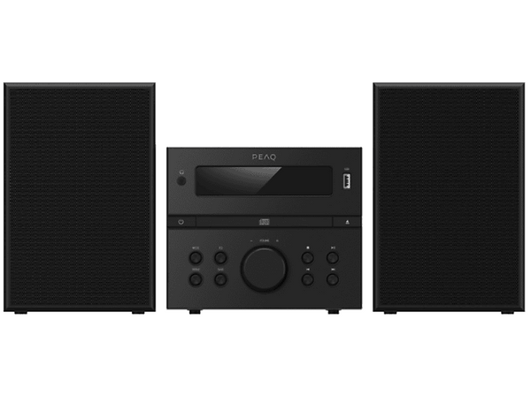 Microcadena PEAQ PMS 350  Reproductor de CD y USB  60 W  Negro