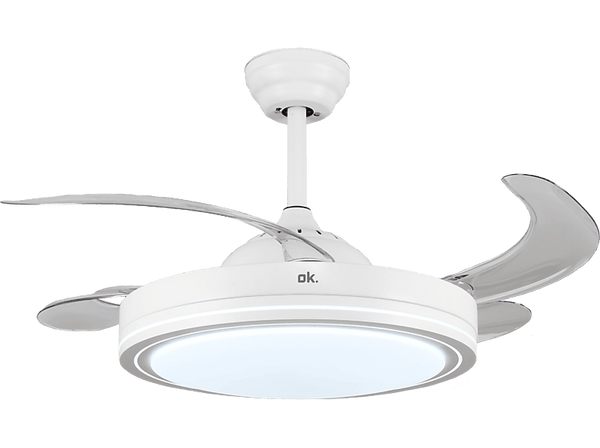 Ventilador de techo con luz ok. OCF 105424 ES  36 W  6 velocidades  4 aspas  Blanco