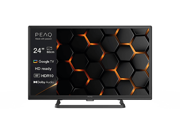 TV LED 24 Peaq PTV 24GH-5124C  HD  Google TV  HD Ready  HDR10  Dolby Audio  Smart TV  DVB-T2 (H.265)  Negro