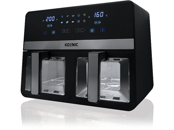 Freidora de aire Koenic KAF 924224 B 2400 W 9l 8 Programas 80-200ºC Negro/Plata
