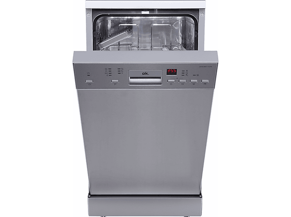 Lavavajillas ok. ODW 4551-1 E FS Libre Instalación 45cm Ancho 7 Programas Silver