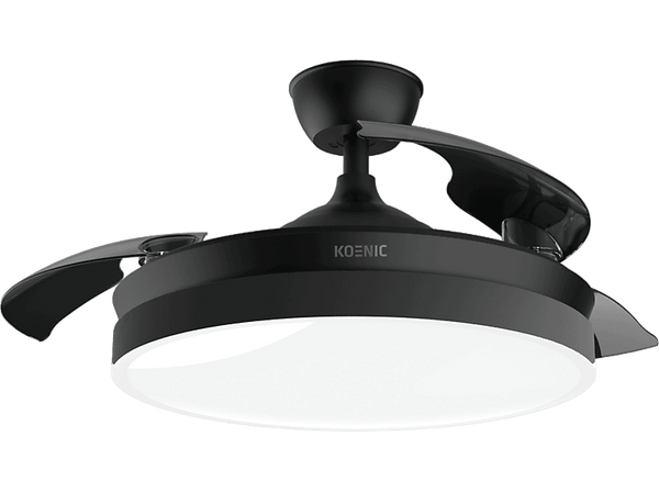 Ventilador de techo Koenic EU01_108553  35W  6 Velocidades  Aspas Invisibles  Temporizador  3 Tonos de Luz  Negro