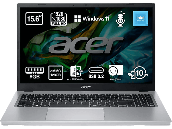 Portátil Acer A315-510P-C2LA  15.6 Full HD  Intel®N100  8GB RAM  128GB eMMC  Windows 11 Home Modo S (64 Bit)