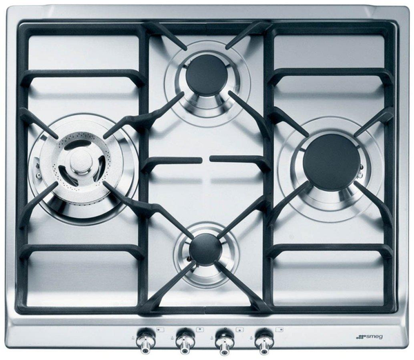 Encimera Smeg Ser60Sgh3 GasNatural | 4 Quemadores | Inox
