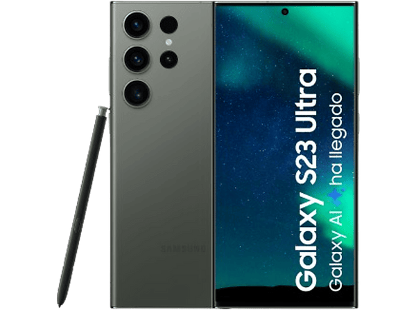 Móvil Samsung Galaxy S23 Ultra 5G Botanic Green 512GB 12GB RAM 6.8 QHD+ Qualcomm Snapdragon 8 Gen 2 Octa-Core 5000mAh Android 13