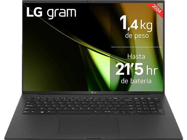Portátil LG 17Z90S-G.AD89B  17 WQXGA  Intel® Core™ Evo™ Ultra 7-155H  32 GB RAM  1 TB SSD  Arc™ GPU  W11H  Gris Carbón