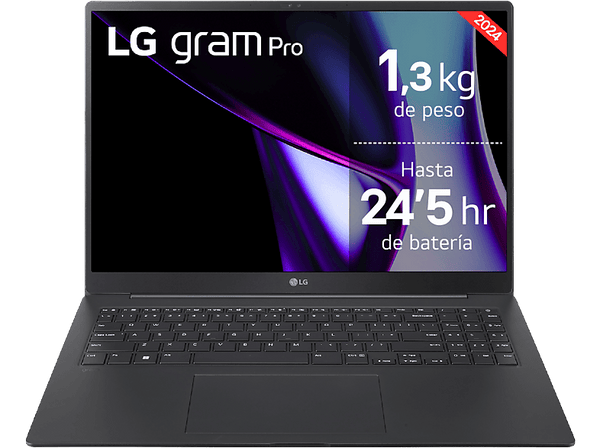 Portátil LG 16Z90SP-A.AD88B 16 OLED 4K Intel® Core™ Evo™ Ultra 7-155H 32 GB RAM 1 TB SSD GeForce RTX™ 3050 W11H Negro Obsidiana