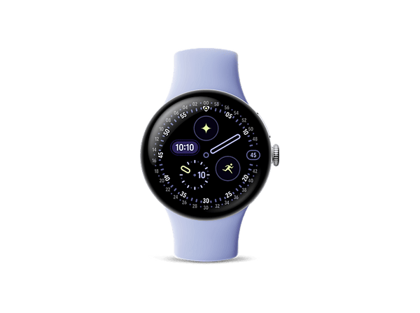 Smartwatch Google Pixel Watch 4 AMOLED 41 mm Correa S-L Aluminio 100% reciclado Con Gemini Plata/Lila