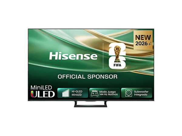 TV Mini LED 55 Hisense 55E8S UHD 4K Quad Core / MT9618 Total HDR Subwoofer integrado IA 4K Negro