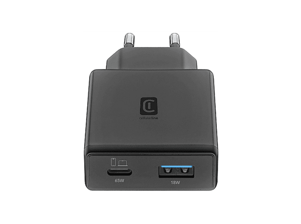 Cargador de pared CellularLine Power Lite 65 W Universal Negro