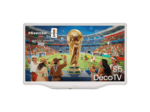 TV QLED 32 Hisense 32S5Q Diseño artístico Modo Arte Dolby Atmos & DTS X Blanco