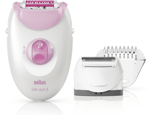 Depiladora Braun Silk-épil 3 3-270 Con Cable 20 pinzas 3 Accesorios Rosa