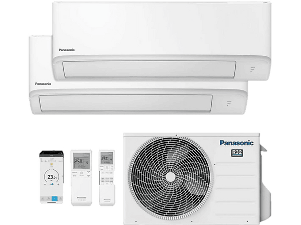 Aire acondicionado Panasonic KIT-2TZ2535-ZBE  Split 2x1  2150 fg/h + 3010 fg/h  WiFi  Inverter  Bomba de calor