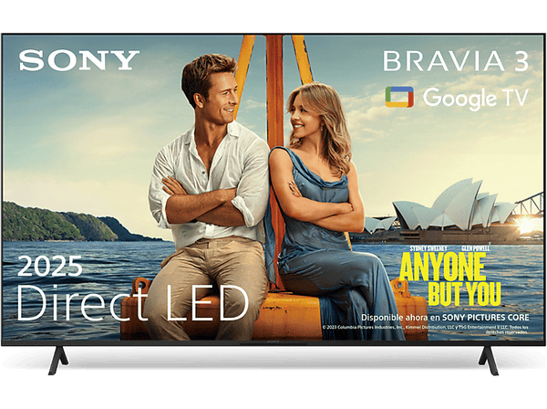 TV LED 75 Sony Bravia 3 Direct LED 4K HDR Processor X1 con IA Smart TV (Google TV) TDT HD DVB-T2 Dolby Atmos/Vision Chromecast Eco 75S35