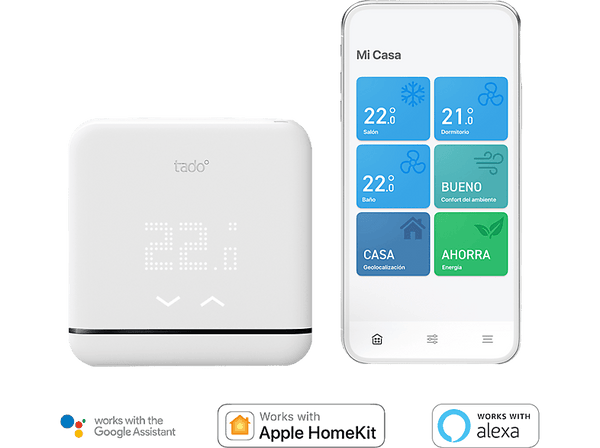 Controlador de aire acondicionado Tadoº V3+ Táctil LED Infrarrojos Blanco