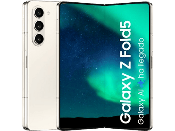 Móvil Samsung Galaxy Z Fold5 5G  512GB  12GB RAM  Crema  7.6 QXGA+  Plegable  Qualcomm Snapdragon  4400 mAh  Android 13