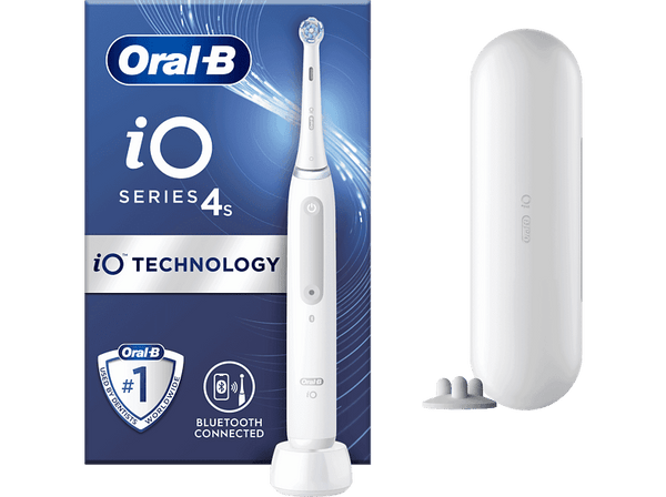 Cepillo eléctrico Oral-B iO 4S Con 1 Cabezal Y 1 Estuche De Viaje Diseñado Por Braun Blanco