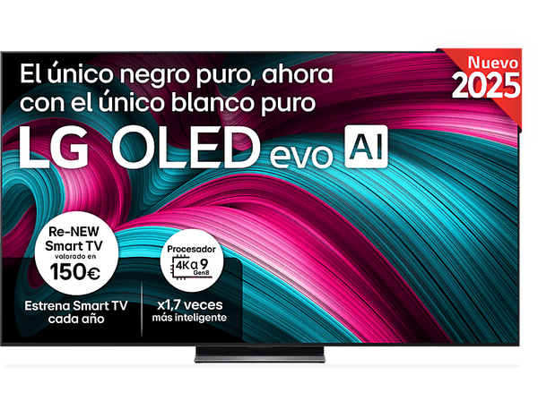 TV OLED 83 LG OLED83C54LA  OLED 4K  Procesador Inteligente α9 AI Processor 4K Gen8  Smart TV  DVB-T2 (H.265)  Negro