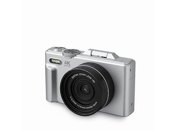Cámara Prixton Xplorer DV900 64 megapixel 4K 3840p 3 Pantalla LCD IPS Zoom 4X Flash Plata