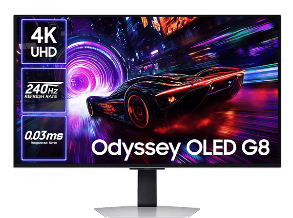 Monitor gaming Samsung Odyssey OLED G81SF LS32FG812SUXEN 32  UHD 4K 240 Hz 0.03 ms (G/G) AMD FreeSync Premium Pro Altura justa Plata