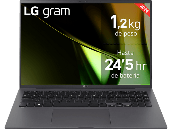 Portátil LG 16Z90S-G.AD89B 16 WQXGA Intel® Core™ Evo™ Ultra 7-155H 32 GB RAM 1 TB SSD Arc™ GPU W11H Gris Carbón