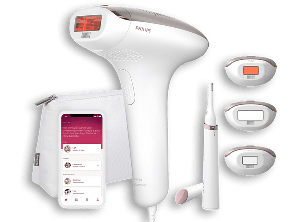 Depiladora IPL Philips Lumea Advanced BRI923/00 Luz pulsada profesional Cara y cuerpo Sensor tono piel