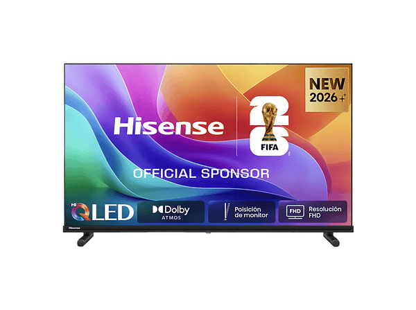TV QLED 32 Hisense 32A5S Full-HD Posición de monitor Modo Juego Modo Deportes IA Negro