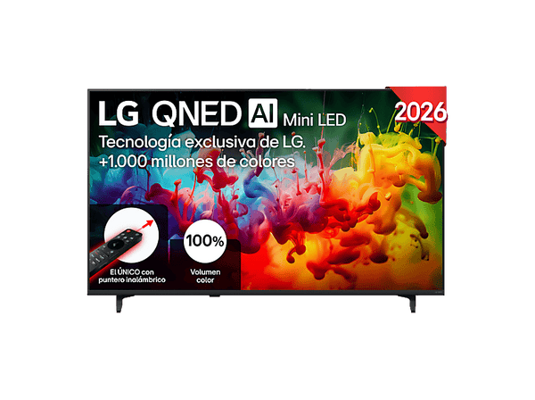 TV QNED Mini LED 55 LG 55QNED72B6B UHD 4K Procesador Inteligente α7 AI Processor 4K Gen9 Smart TV DVB-T2 (H.265) Negro