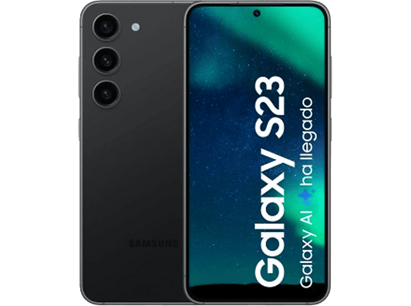 Móvil Samsung Galaxy S23 5G Phantom Black 256GB 8GB RAM 6.1 FHD+ Qualcomm Snapdragon 3900mAh Android 13