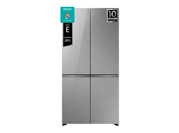 Frigorífico americano Hisense RQ5P605NSVE  No Frost  190 cm  591 L  Kitchen Fit  Cajón de vacío  Inox