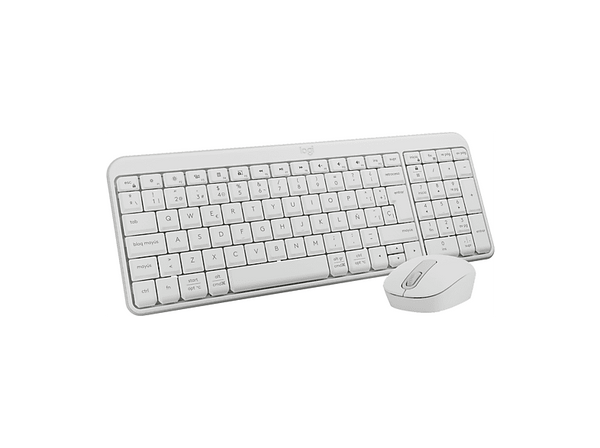 Pack Teclado + Ratón Logitech MK250 Inalámbrico Bluetooth Autonomía 12 meses Ambidiestro Windows/Mac/Chrome Resistente a salpicaduras Blanco