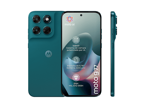 Móvil motorola moto g77 PANTONE Shaded Spruce 512GB 8GB RAM 6.8 Extreme AMOLED MediaTek Dimensity 6400 5200 mAh