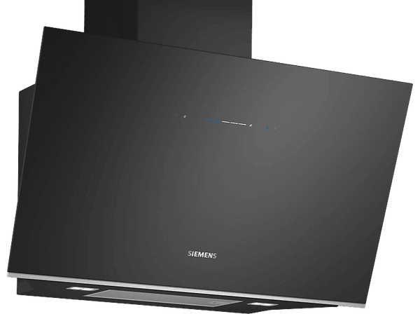 Campana decorativa Siemens LC91KLT60 iQ700 5 velocidades 1007 m³/h iQdrive Ultra silencioso App Home Connect 90 cm Negro