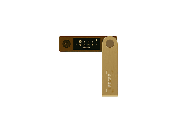Crypto Wallet Ledger Nano X USB-C Bluetooth Pantalla 1.09 OLED Oro