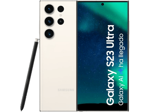 Móvil Samsung Galaxy S23 Ultra 5G Cotton White 256GB 8GB RAM 6.8 QHD+ Qualcomm Snapdragon 8 Gen 2 Octa-Core 5000 mAh Android 13