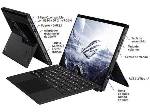 Portátil gaming ASUS ROG Flow Z13 GZ302EA-RU008W Copilot+ PC  13.4 2.5K  AMD Ryzen™ Al Max+ 395  32GB RAM  1TB SSD  AMD Radeon™ 8060S  W11 H