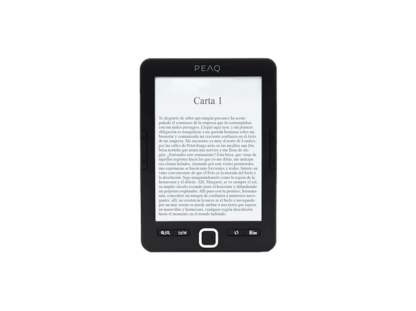 eBook PEAQ Basic 6 4GB 1024x758 pixels 16 Niveles de Gris Incluye Funda Protectora Negro