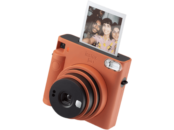 Cámara instantánea Fujifilm Instax SQ1 Con película Visor Galileo inverso Obturador electrónico Naranja