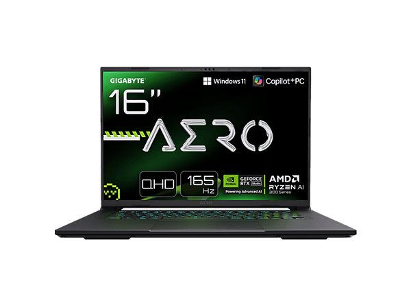 Portátil gaming Gigabyte AERO X16 2WHA3ESC65AH Copilot+ PC  16 WQXGA  AMD Ryzen AI 9 HX 370  32GB RAM  2TB SSD  GeForce RTX™ 5070  Windows 11