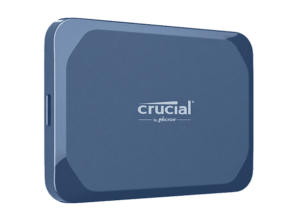 Disco duro SSD externo Crucial X10 Portable SSD 4 TB Velocidad de lectura hasta 2100 MB/s IP65 Azul