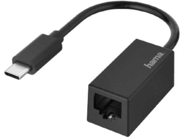 Adaptador USB Hama 00200322 USB C 3.1 Para Gigabit Ethernet Plug & Play Negro