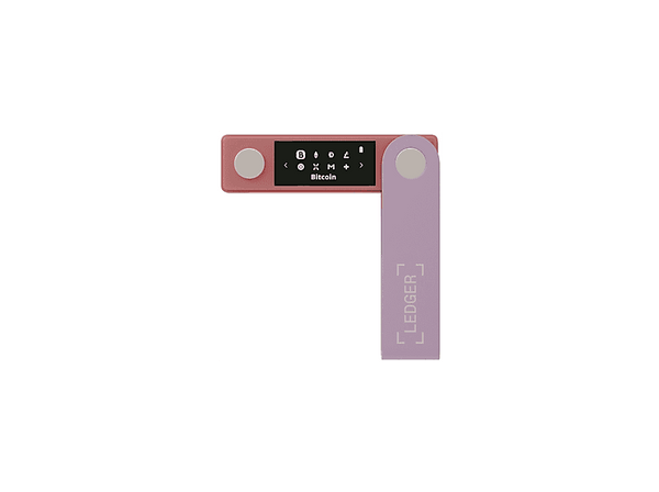 Crypto Wallet Ledger Nano X USB-C Bluetooth Pantalla 1.09 OLED Rosa pastel