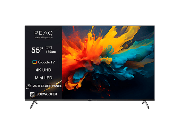 TV Mini LED 55 PEAQ PTV 55GMU-5026C AG UHD 4K Smart TV Google TV HDR10 Negro