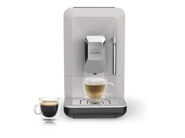 Cafetera superautomática KRUPS My Coffee EA201B 3 recetas de café Táctil Molinillo Bandeja de goteo extraíble Compacta 15 bares Gris