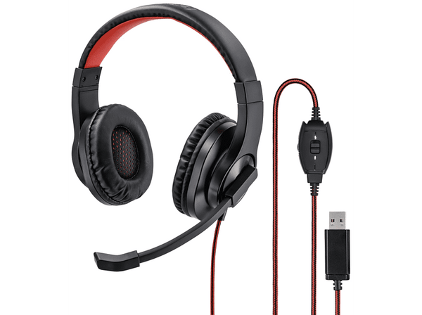 Auriculares con cable Hama HS-USB400 USB Para PC y portátil Micrófono Negro