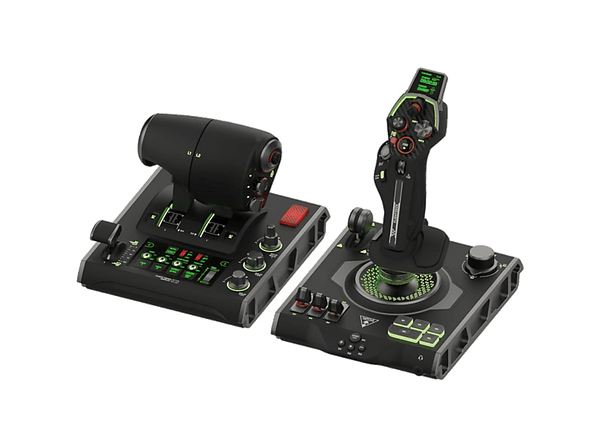 Simulador de vuelo Turtle Beach VelocityOne Flightdeck Flight Touch Display y HUD OLED Personalización extrema de controles Negro