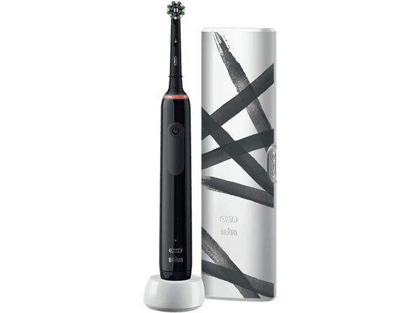 Cepillo eléctrico Oral-B Pro 3 3500 Con 1 Estuche De Viaje Y 1 Cabezal Diseñado Por Braun Negro