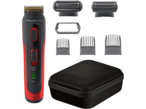 [❤️❤️❤️] Cortapelos Rowenta TN9400 8 En 1 100-240 V Autonomía 120 min 32 Ajustes Wet&Dry Rojo [17328]