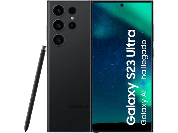 Móvil Samsung Galaxy S23 Ultra 5G Phantom Black 256GB 8GB RAM 6.8 QHD+ Qualcomm Snapdragon 8 Gen 2 Octa-Core 5000 mAh Android 13